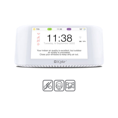 AirVisual Pro with icons beneath