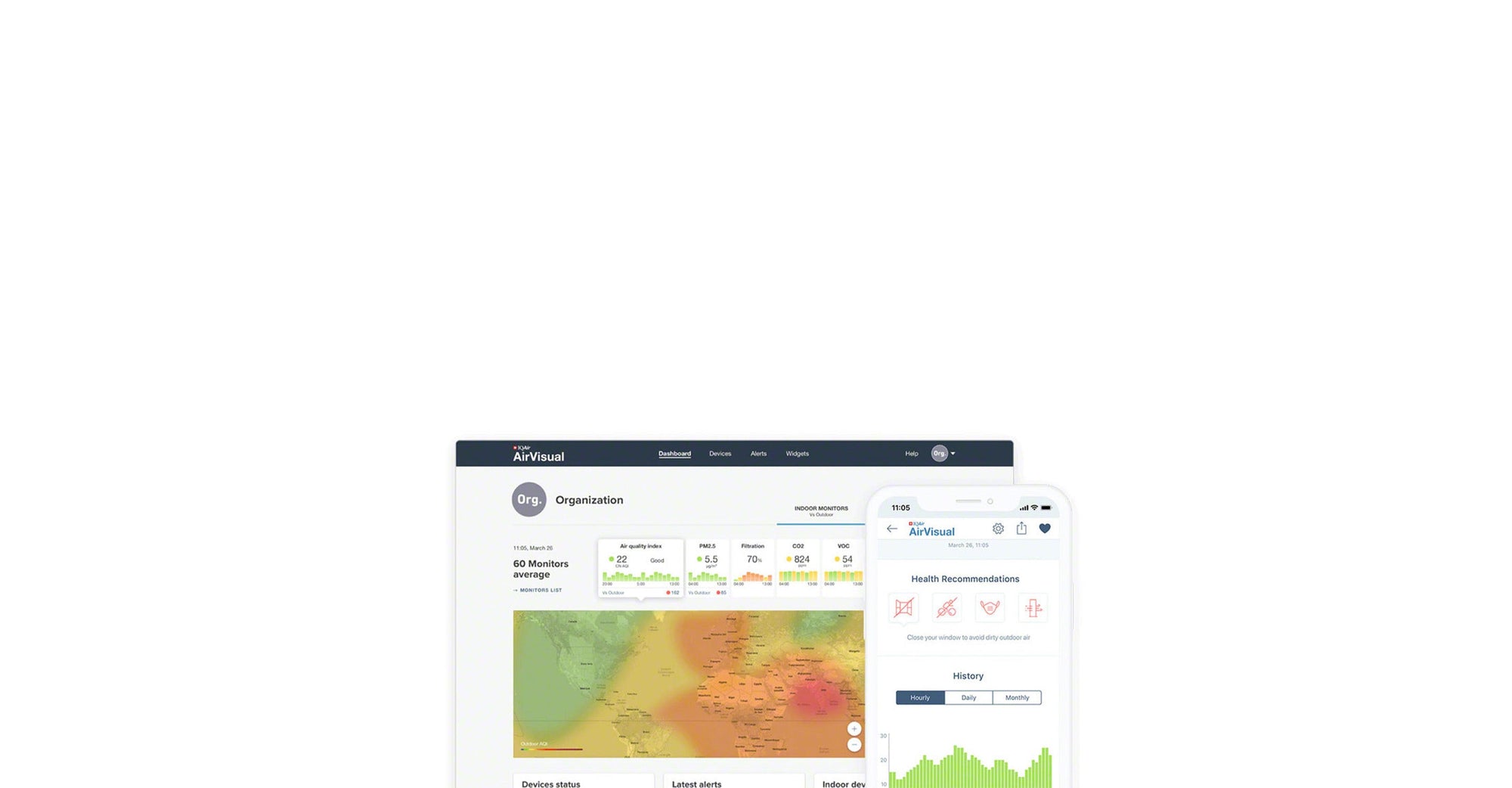 AV Enterprise widget with computer and phone